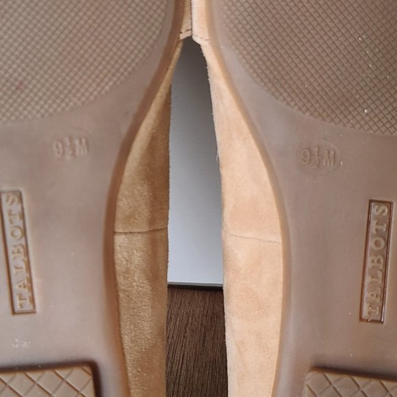 TALBOTS / FRANCESCA SUEDE DRIVING FLATS / TAN SUEDE Size 9.5 New- no box - Picture 5 of 9